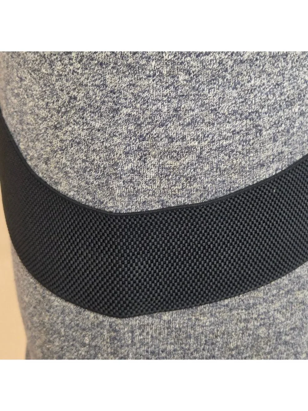 Black Womens Waist Belt Black Elastic Clear Gray Rhinestone Buckle Vintage
